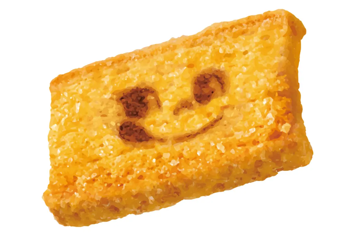 Lucky Home Pie branded with an image of Peko-chan