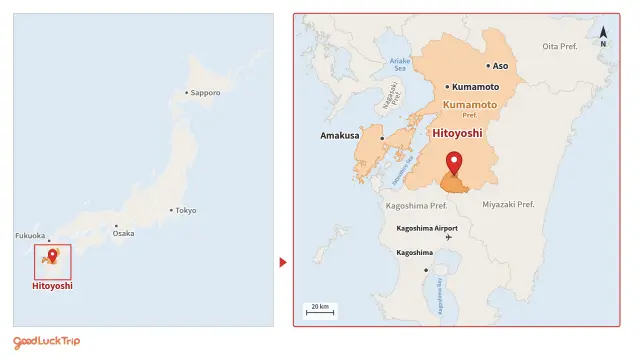 Location of Hitoyoshi City