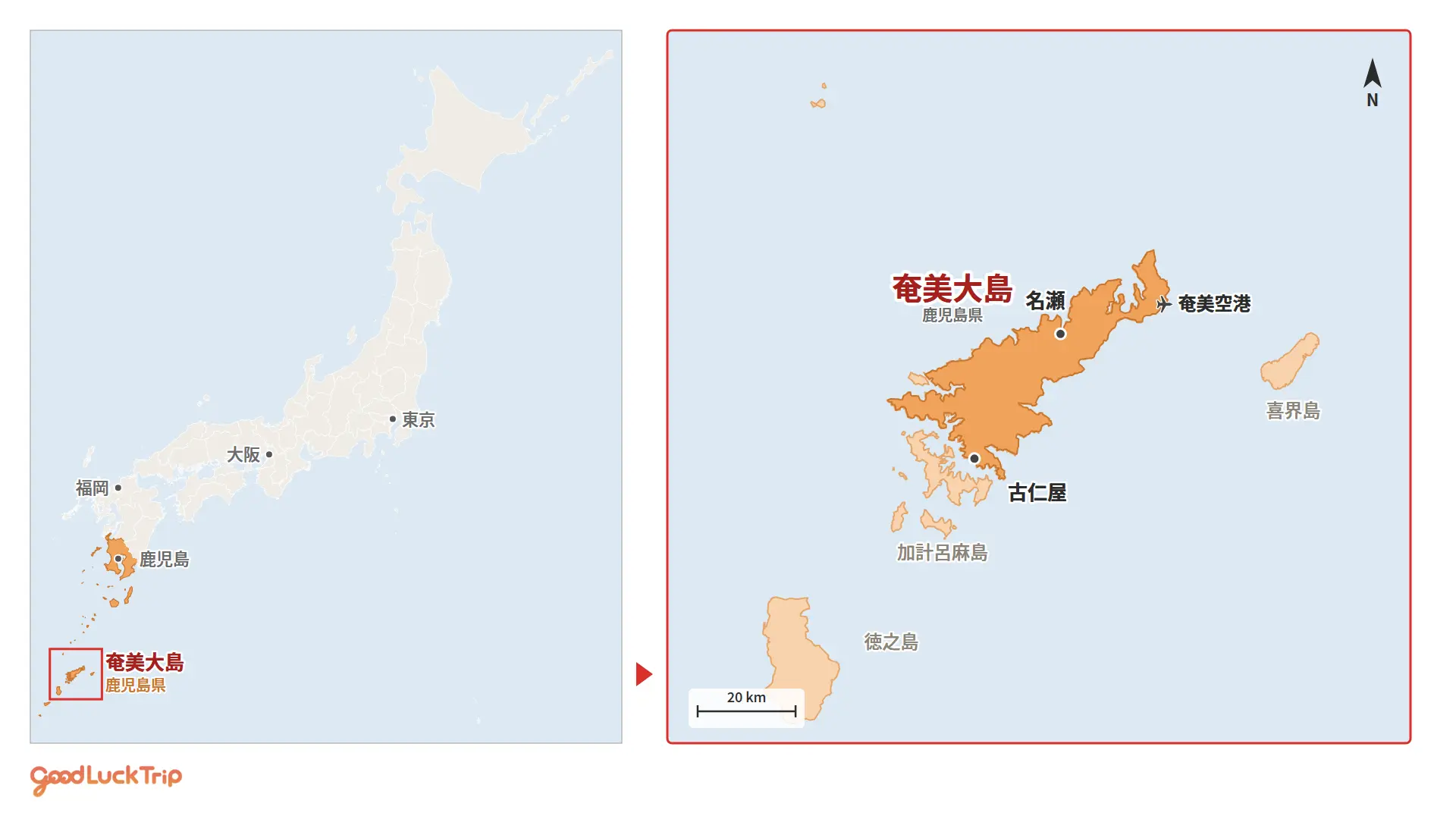 奄美大島の地理位置