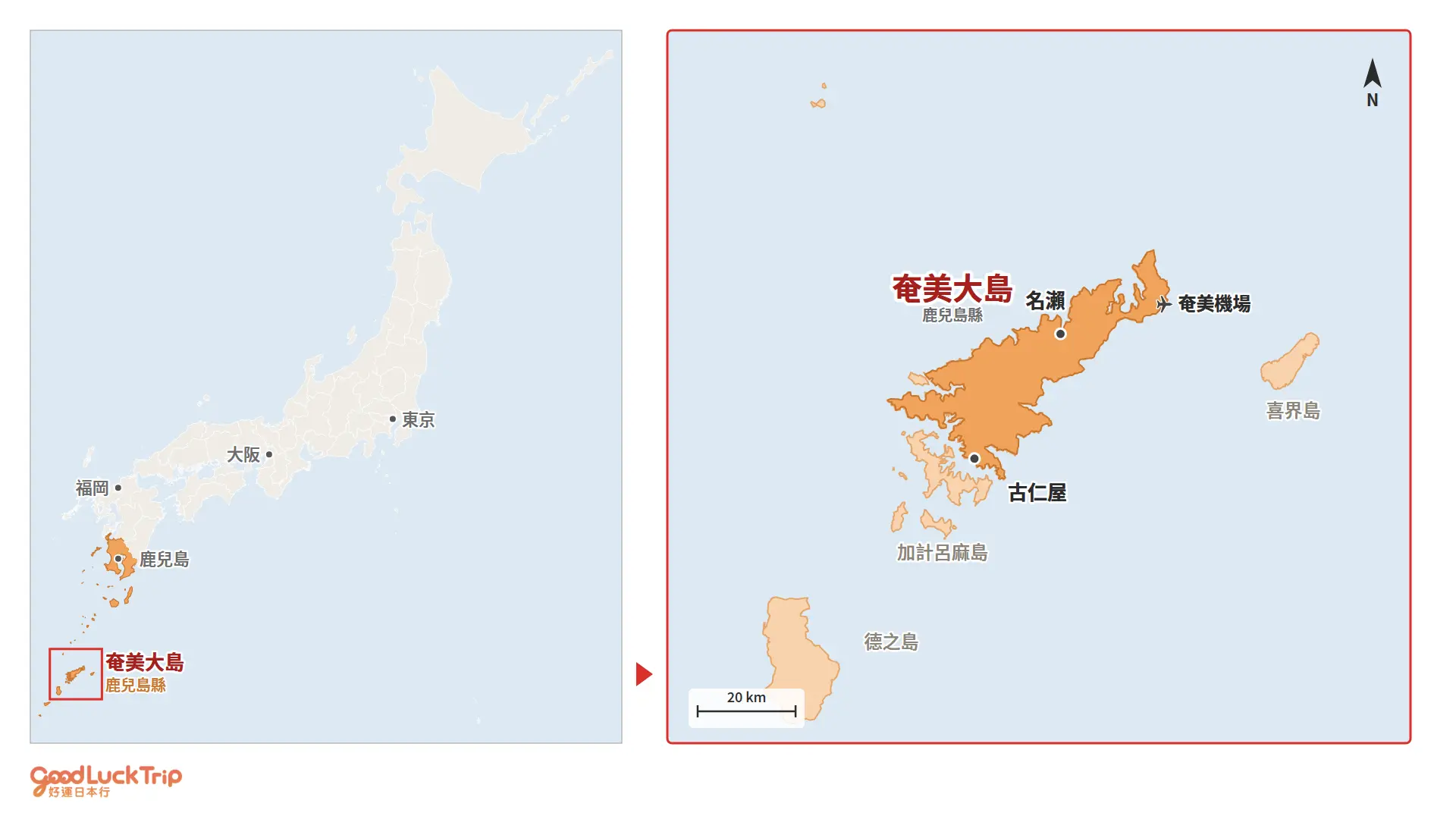 奄美大島的地理位置