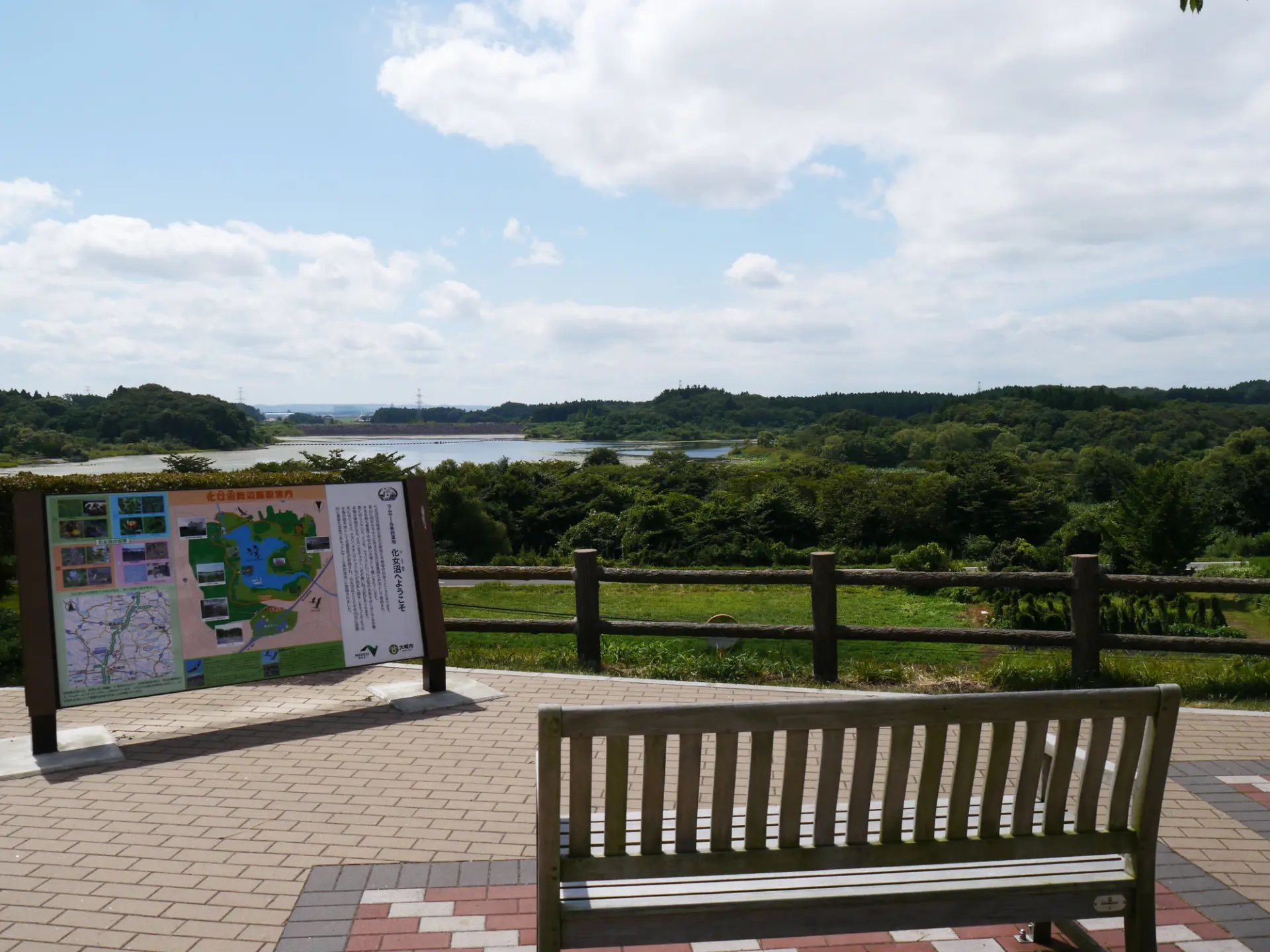 The observation area at the SA overlooks Kejonuma, a Ramsar-designated wetland