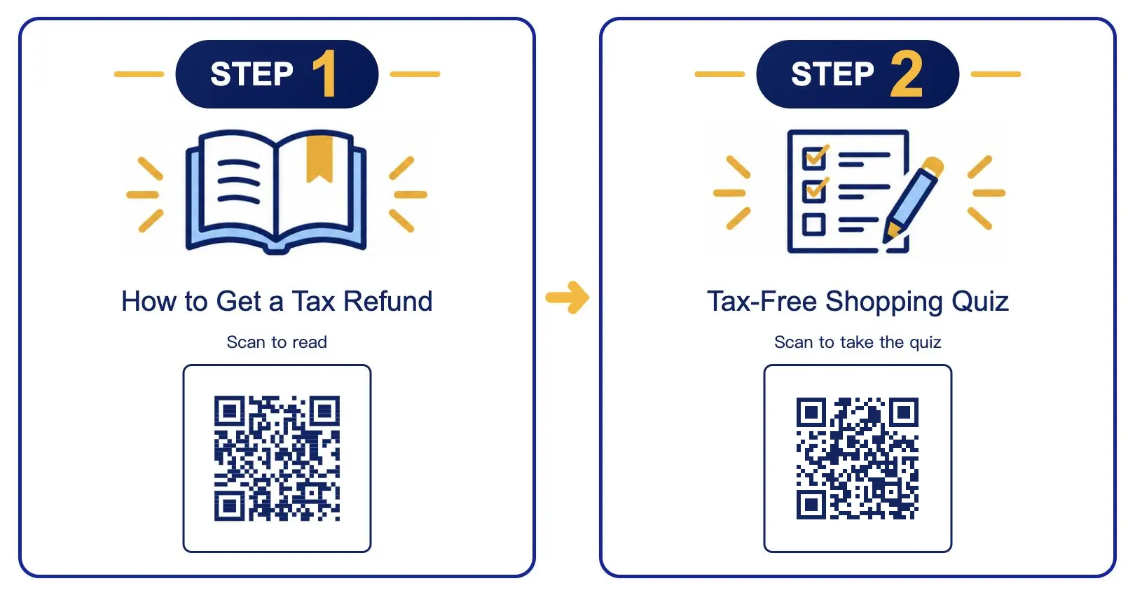 Learn about the new tax-free system and take the quiz in just two easy steps