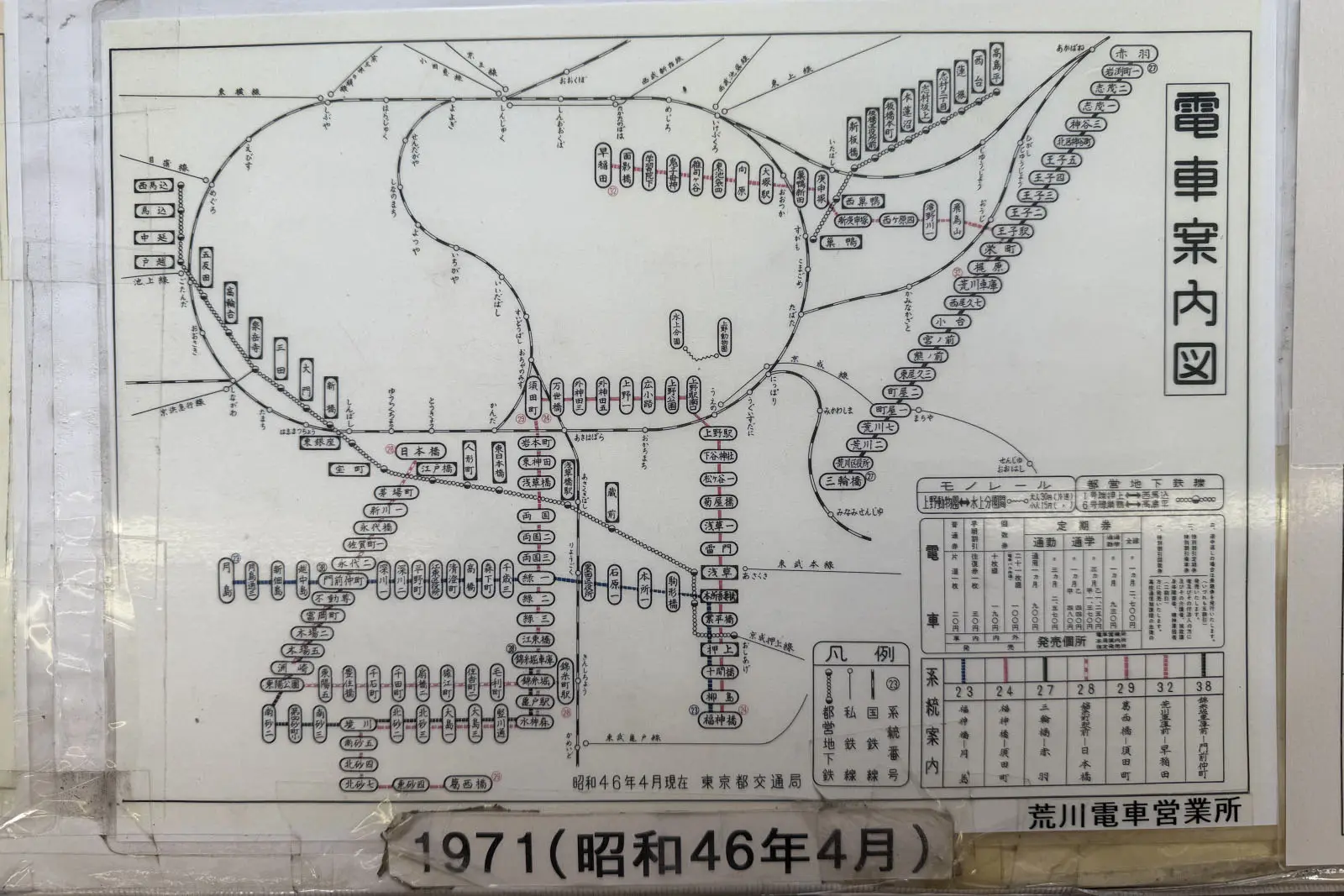 1971年はすでに多くの路線が廃止されている