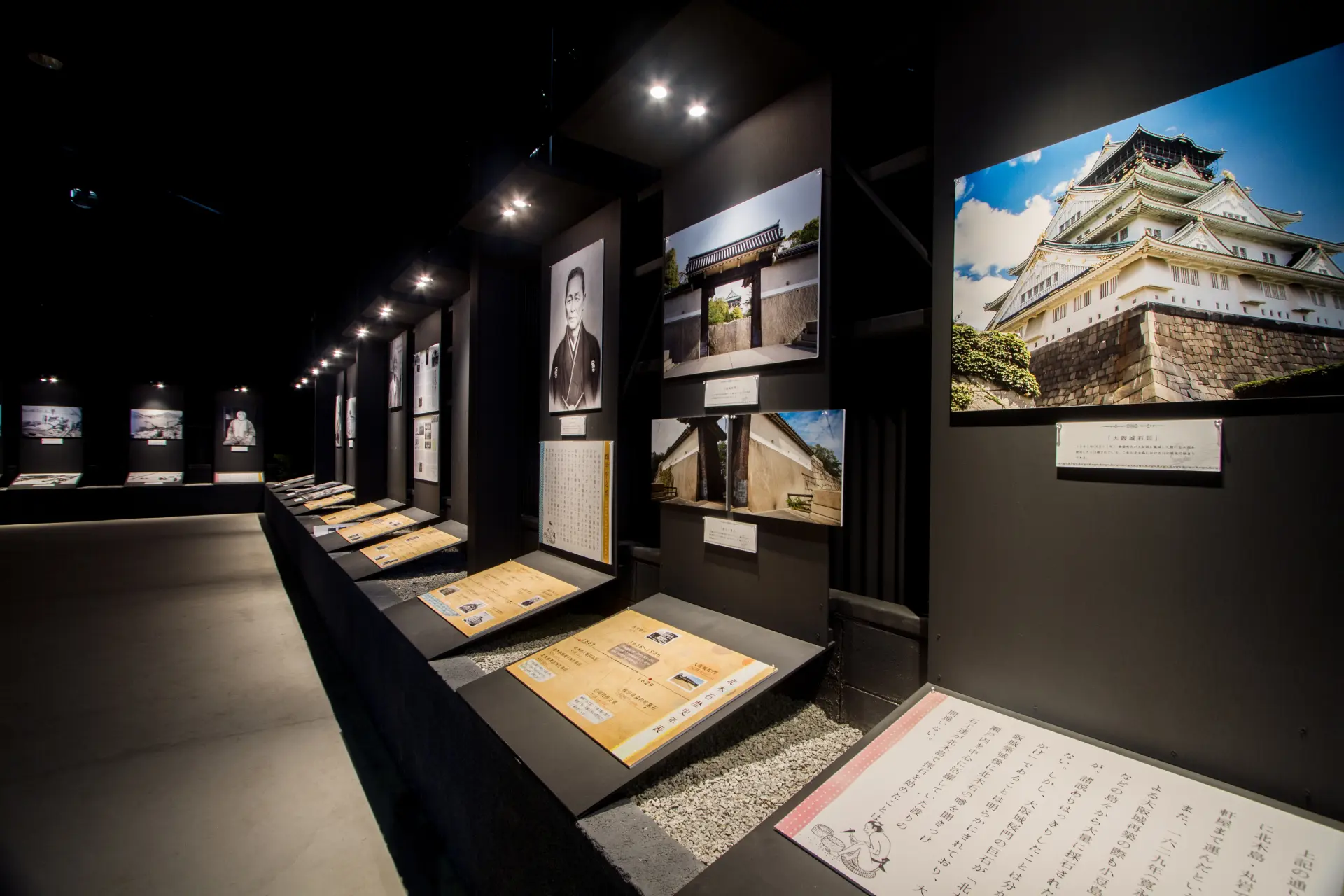 大阪城の石垣などにも使われた、北木島の石が支えた歴史にふれる展示