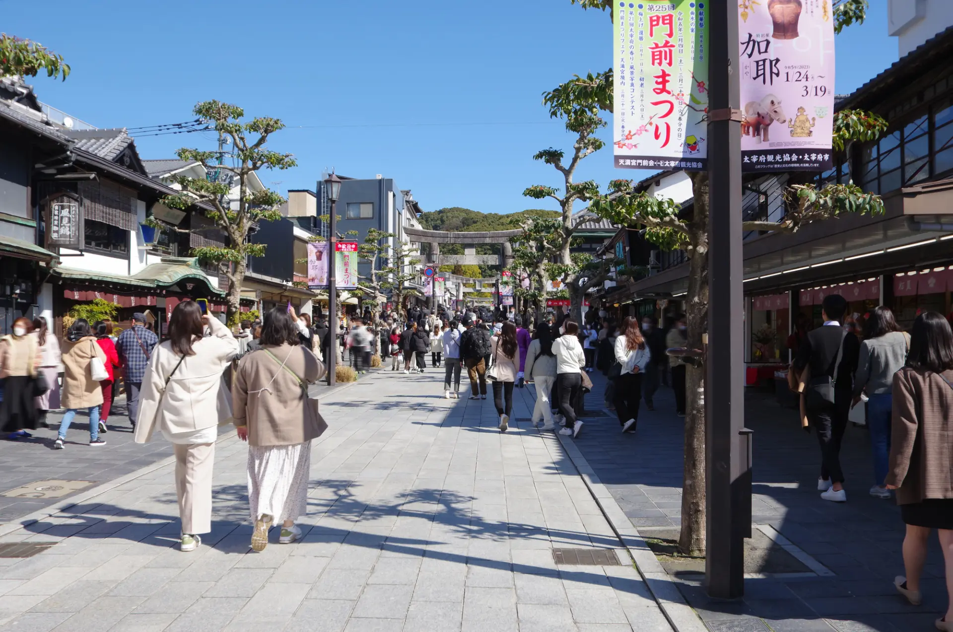 歴史と文化に触れながら、参道での食べ歩きも楽しめる