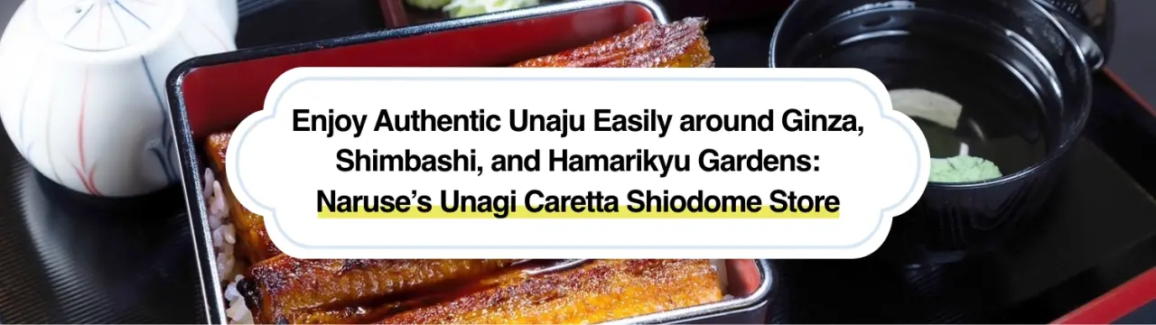 Enjoy Authentic Unaju Easily around Ginza, Shimbashi, and Hamarikyu Gardens: Naruse's Unagi Caretta Shiodome Store Is Recommended