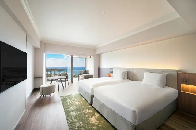 All guest rooms are spacious (44m2 or  larger) with an ocean view 