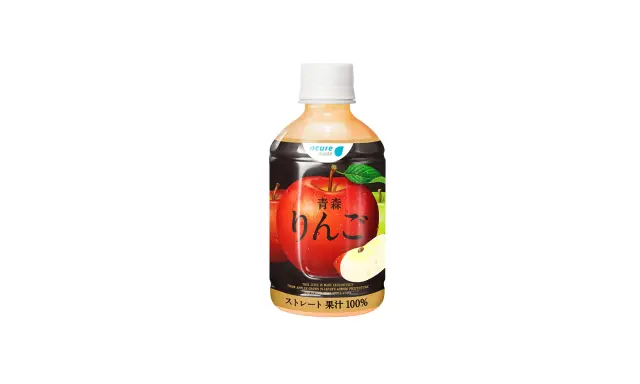 A 100% straight apple juice blended from multiple varieties-primarily Aomori-grown Fuji apples, along with Oorin and Jonagold.
