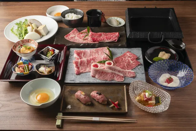 甘酒を使った特製割下を使用したすき焼きはここだけの味