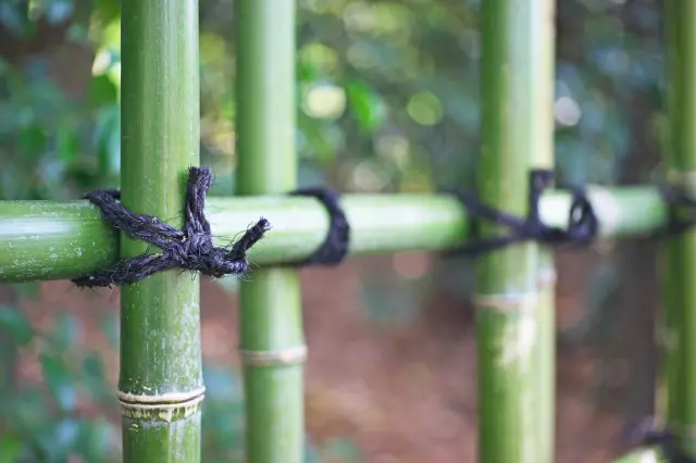 竹垣の種類に合わせた結び方に