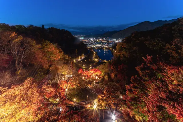 秋は紅葉が園内を彩る