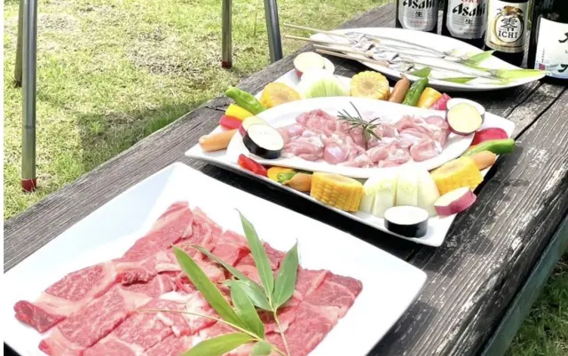 鮎だけではなくバーベキューも楽しめる