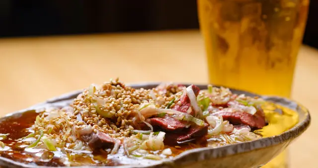 出端屋名物ごま塩レバー