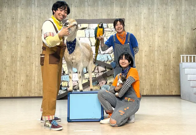 動物たちとトレーナーが繰り広げるアニマルショー