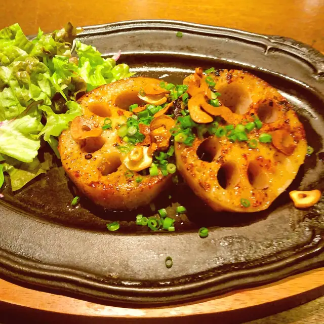 「蓮根ステーキ」