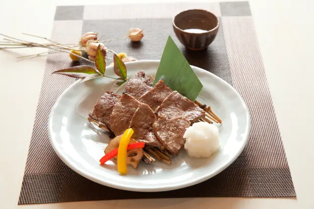 常陸牛特上カルビ炙り焼き