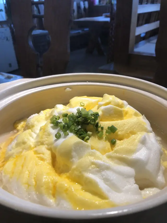メレンゲを使った「みかん雑炊」