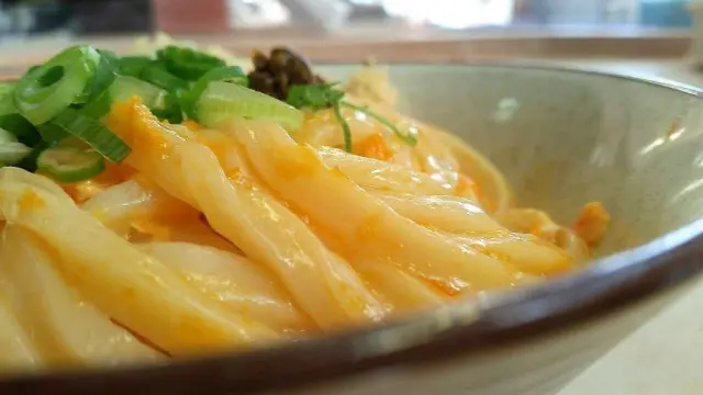 「釜玉うどん」