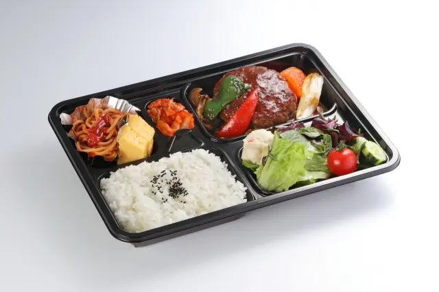 事前予約でテイクアウトできる「銀山和牛ハンバーグ弁当」