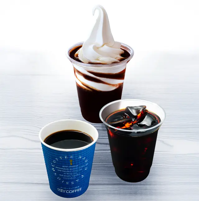 ソフトクリームが主役のコーヒーフロート