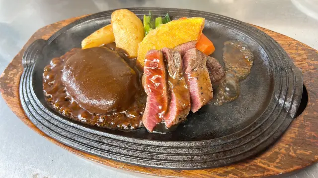 能登牛ハンバーグと能登牛カットステーキ