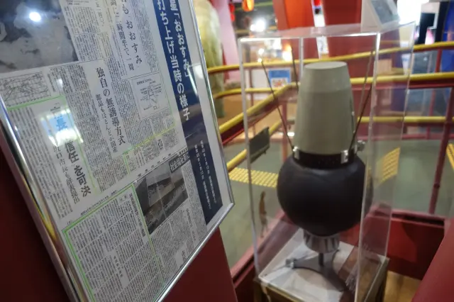 日本初の人工衛星「おおすみ」の実物大模型も！