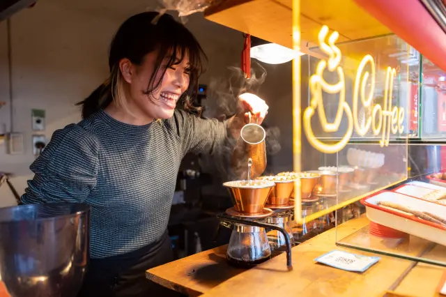 レストランからカフェまで豊富なメニューが楽しめる