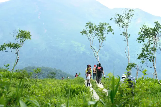 7〜8月は夏山登山のシーズンで多くの人が訪れる