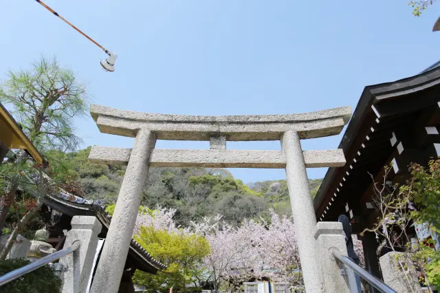 北野坂の高台にあり、「天空の神社」として知られる