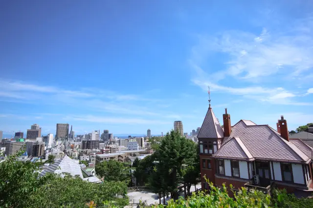 異国情緒あふれる神戸・北野の街並みを一望できる