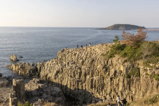 断崖の上に広がる東尋坊のメインビューポイント