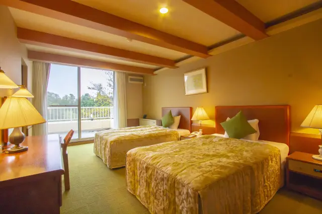 サウスウィングの客室は明るく開放的(デラックスツインルーム)