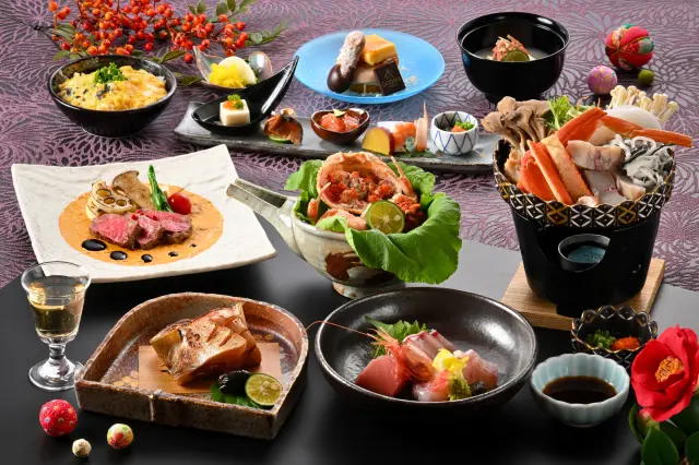 季節の素材を使った会席を堪能