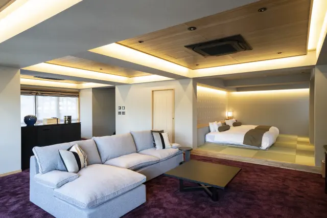 表参道沿いに面したプレミアム和空スイート