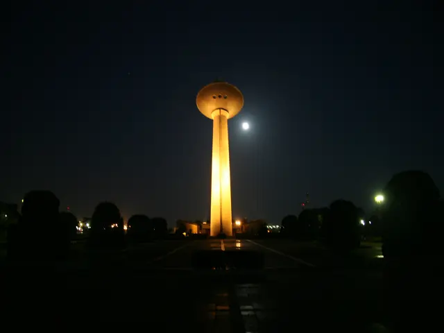 冬季限定で展望台がライトアップされる