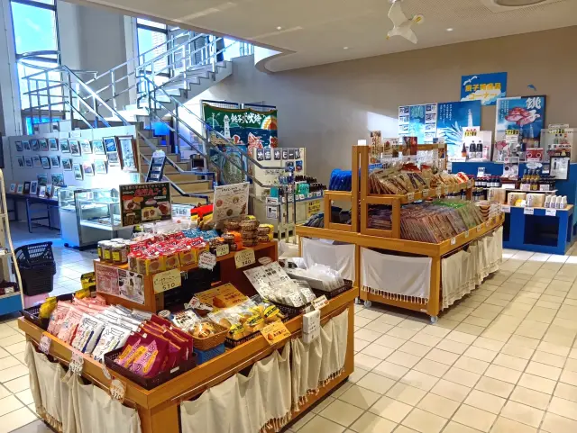 銚子の特産品を購入できるお土産コーナー