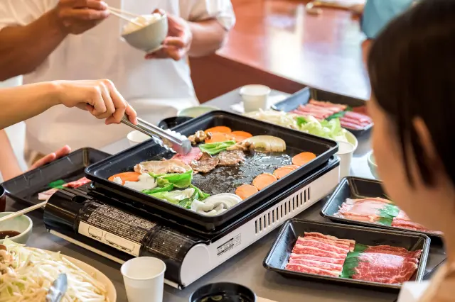 上州牛や榛名ポークを使ったバーベキューも人気