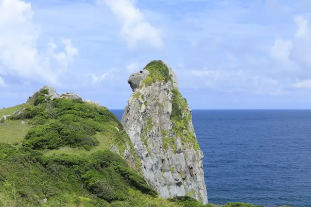 壱岐島随一の観光名所、高さ45mのお猿さん「猿岩」