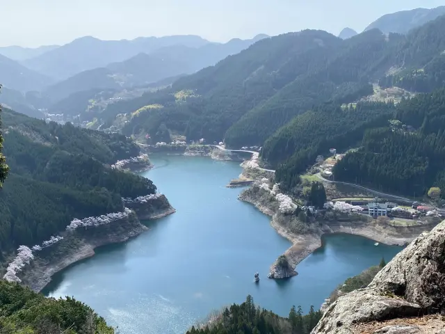 春は千本桜が湖畔一帯に咲き誇る