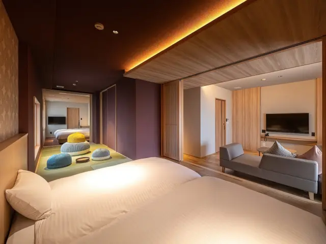 3世代の旅行にもぴったりな広々とした和洋室タイプ