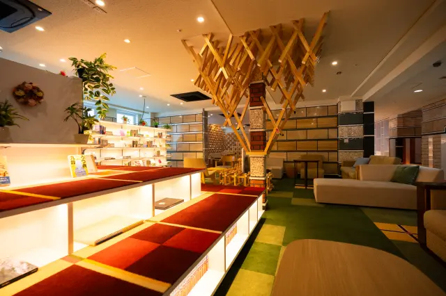 湯上り後も館内でゆっくり過ごせる