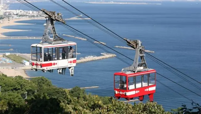 ロープウェイで快適に空中散歩