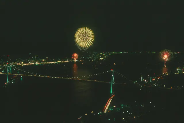 遮るものなく花火大会も楽しめる