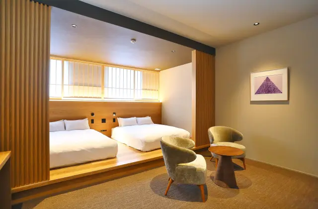 4部屋ある客室はいずれも和モダンな内装