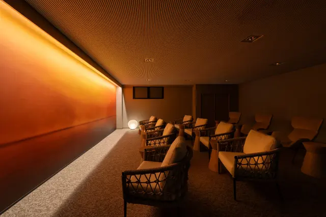 湯上がり後は温泉ラウンジでひと休み