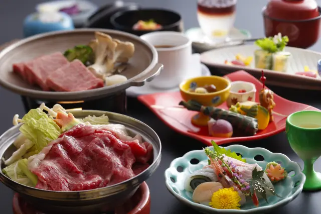 鳥取和牛を使用した夕食