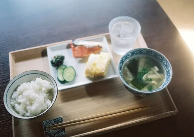 朝食の和食で一日をスタート