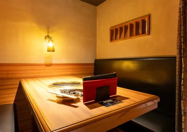 Semi-private seating for a more private dining experience