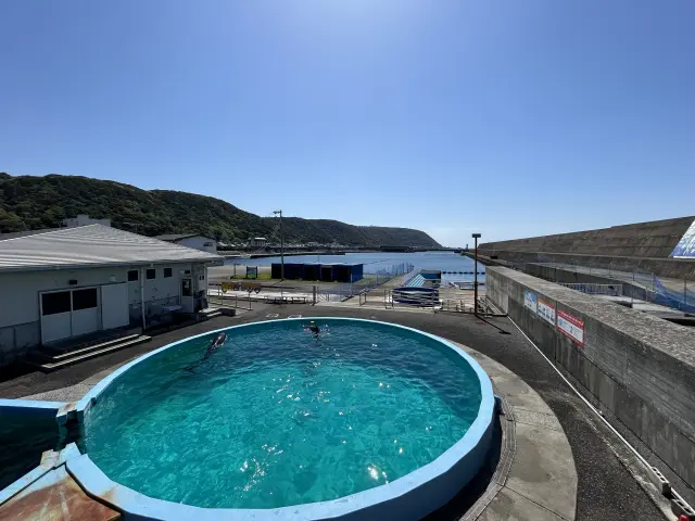 周辺は、岩場と青い海が織りなす絶景エリア