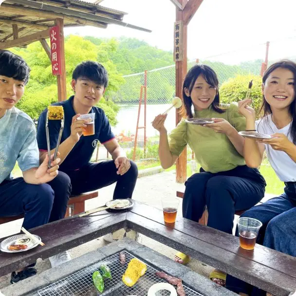 自然を満喫できる「バーベキューコーナー」